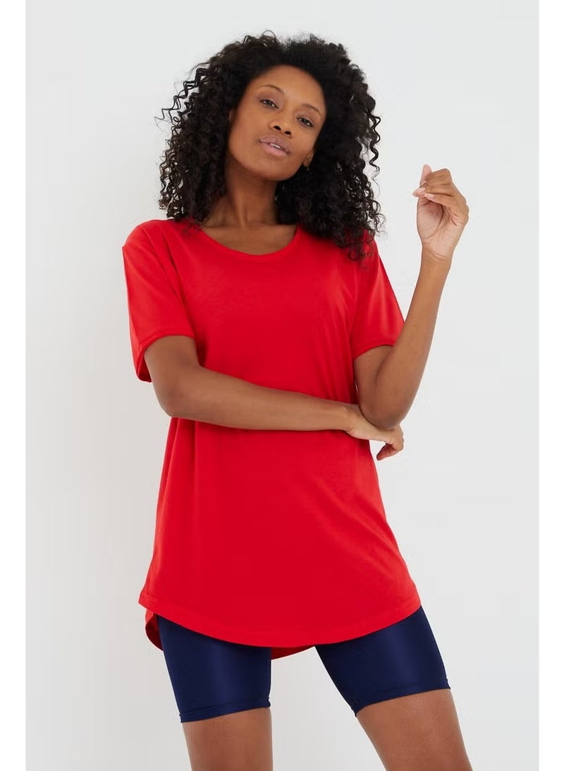 Cool Tarz Cool Style Style Cool Women Red Dirty Collar Loose T-SHIRT-XKTCPS001R24S - Image 2